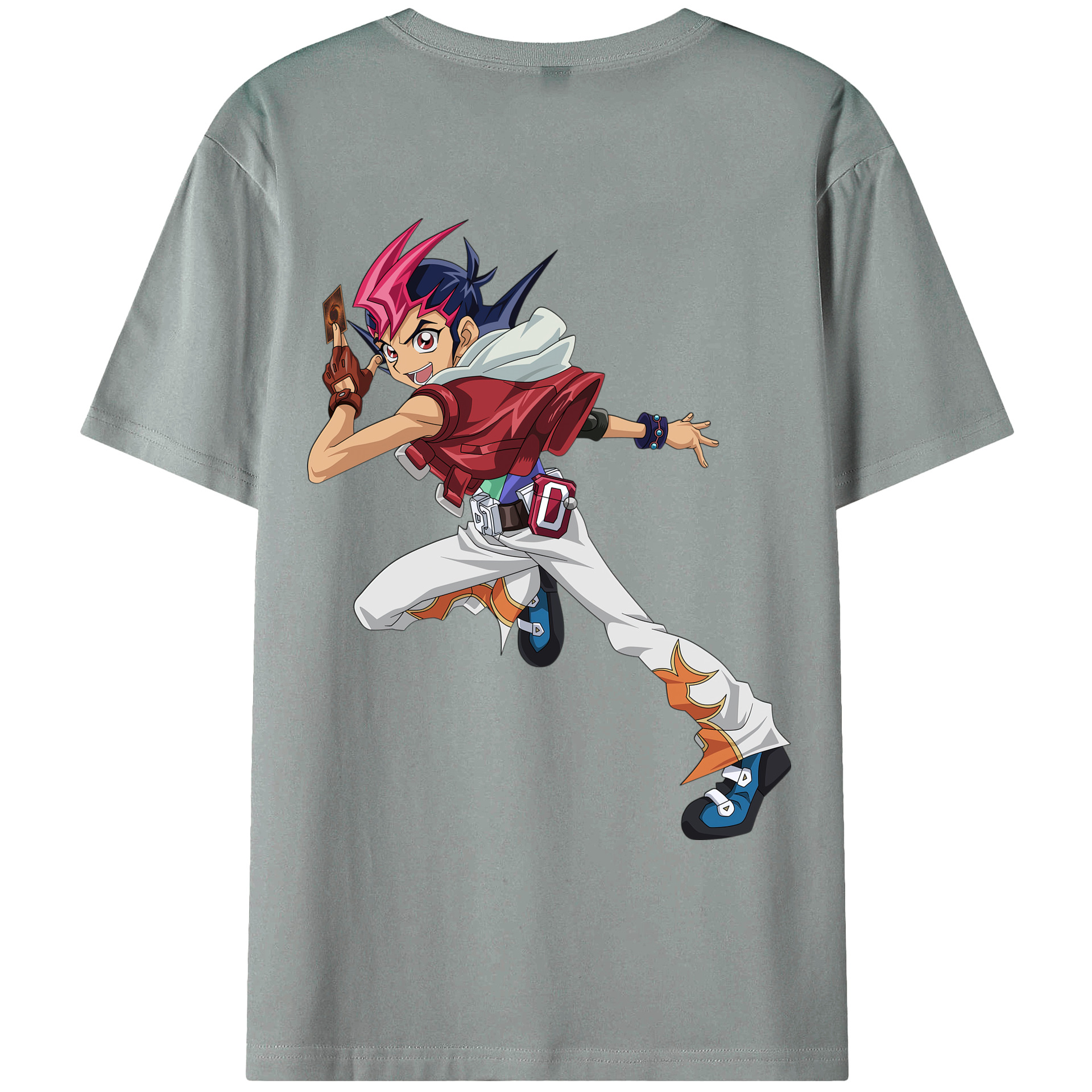 （画像用） 遊☆戯☆王 Yu-Gi-Oh! 綿100％ メンズ半袖Tシャツ（バックプリント） 通気性